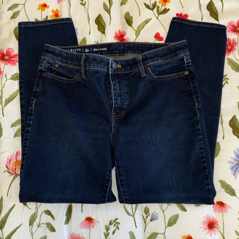 Talbots Petite Slim Ankle Jeans 8P